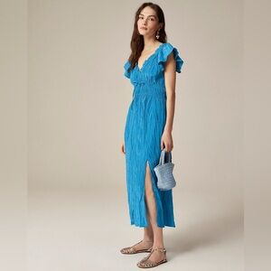 J. Crew Palermo Crinkle Midi Dress